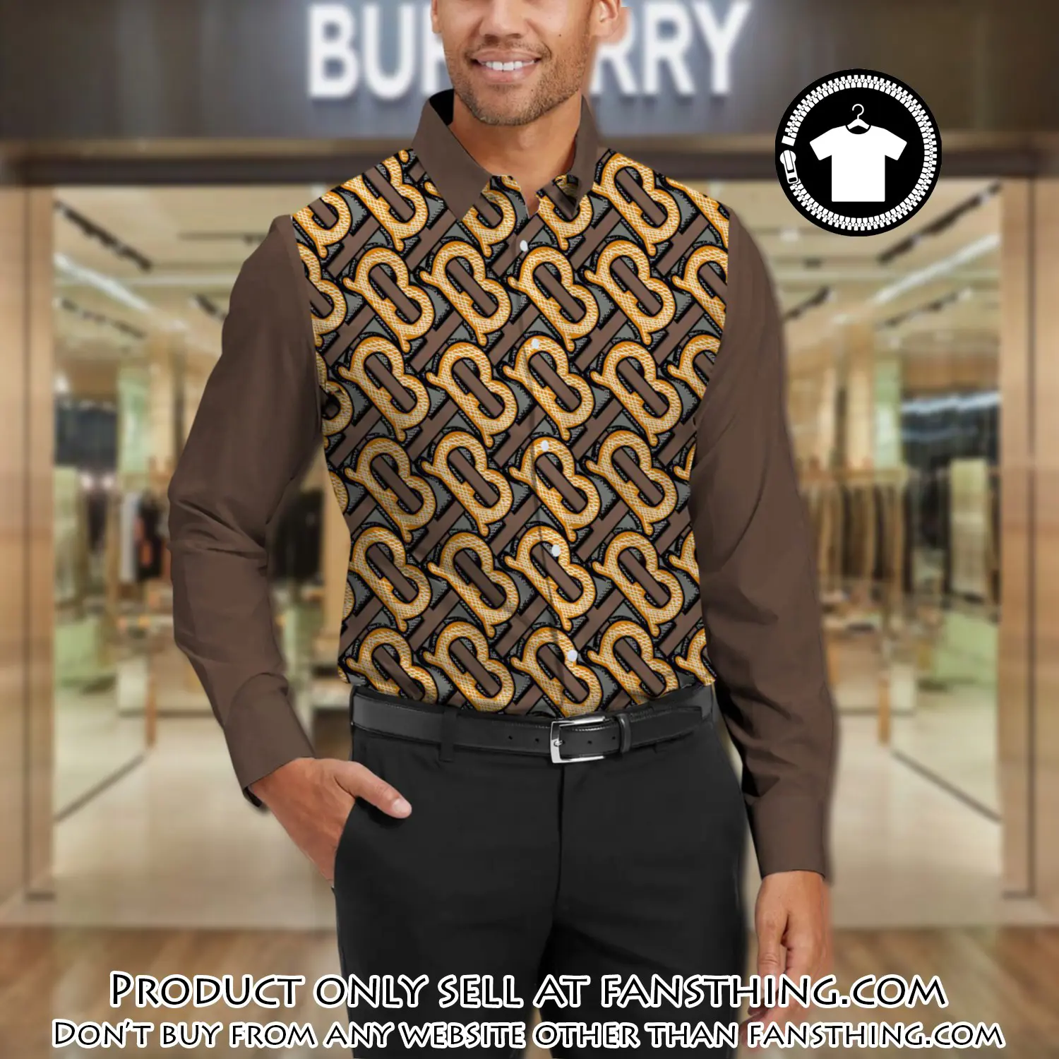 Burberry long sleeves button down shirt for elegant men lsb1016 fst0459807